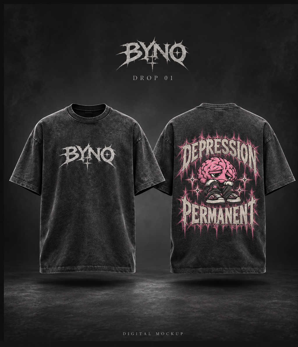 BYNO Drop 01 - Distressed Mascot Tee V2 - DTG